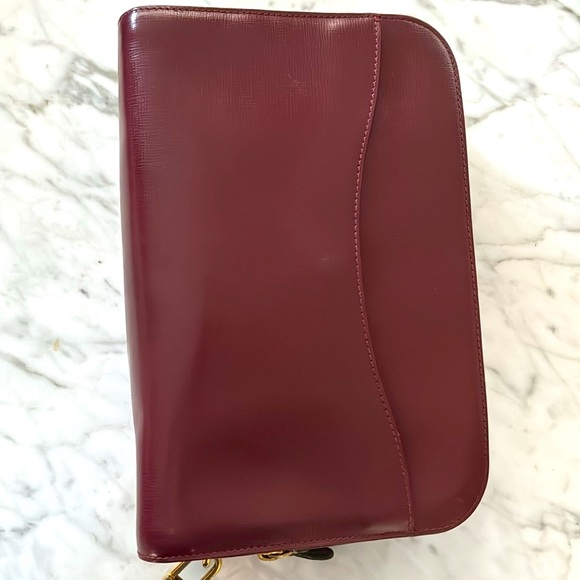 Cartier Red Leather Large Thick Wristlet with Gold hardware. Clean inside. - Picture 5 of 6